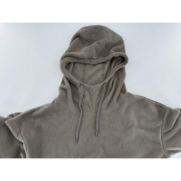 32 Degrees Heat Sherpa Hoodie Size L Sweatshirt Tunic Soft Cozy Pullover Brown - Picture 6 of 12